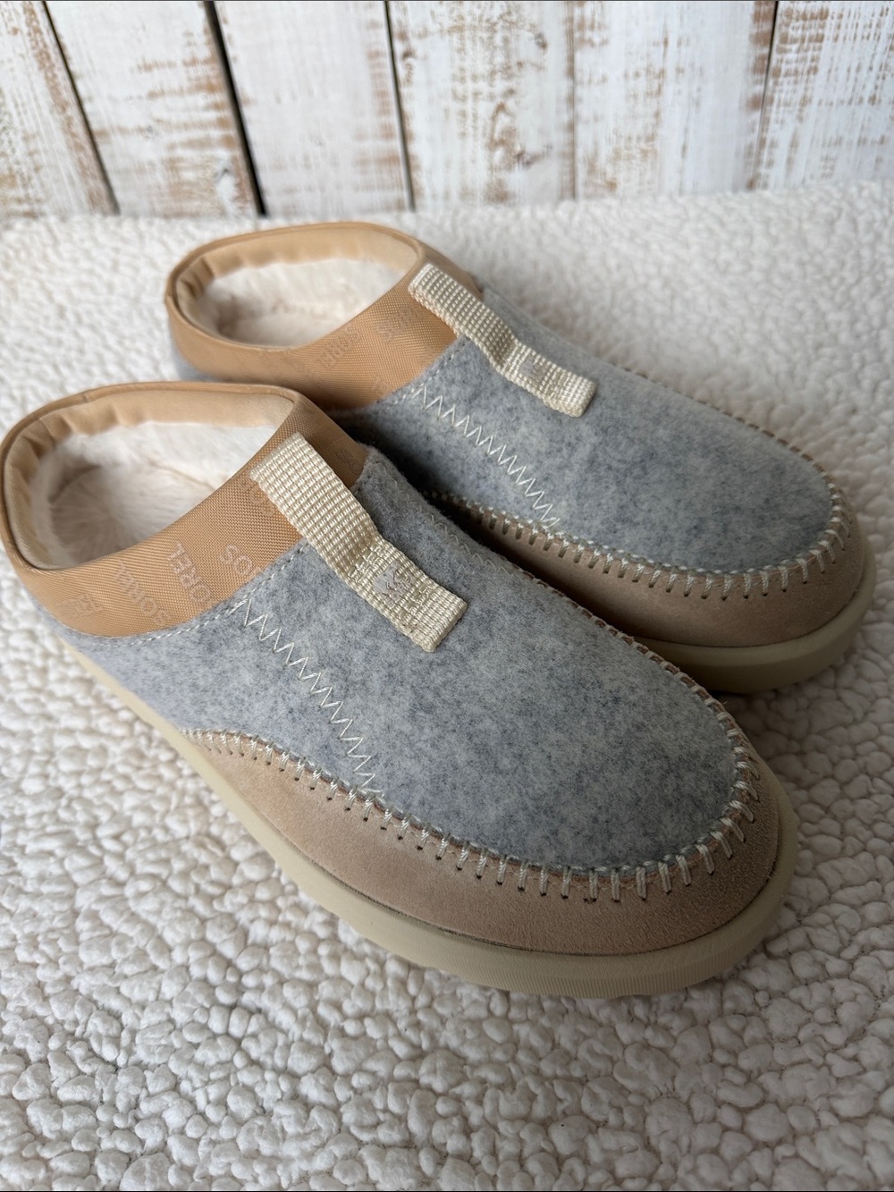 Sorel Women’s Byways Mule Shoe Slippers Size 9 Bleach Ceramic/Ceramic BNIB